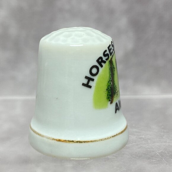 Vintage Horseshoe Curve Thimble Altoona PA Souvenir Porcelain Collectible - Picture 7 of 10